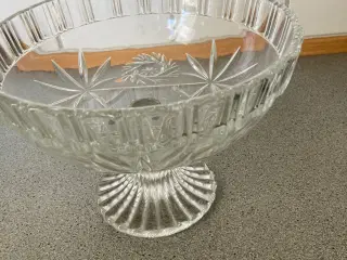 Krystal frugtskål og oval fad