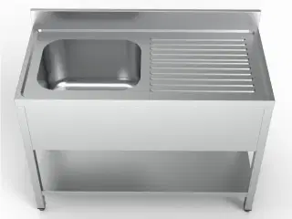 Stålbord med vask – 50 kg