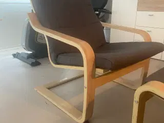 Lænestol med puff 