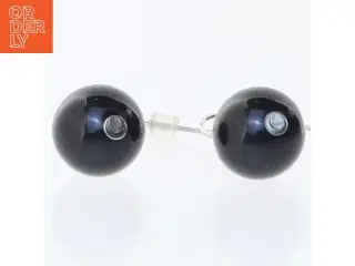 Sort kugleøreringe (str. 2,5 cm)
