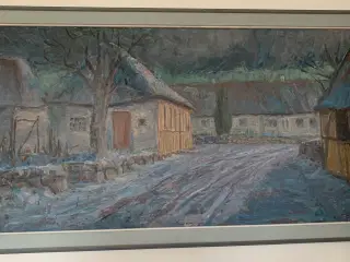 Maleri med Huse - Peder Larsen Birkebjerg