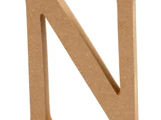 Stort Træbogstav 'N' - 8 cm Høj, 1,5 cm Tykkelse