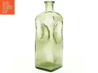 Gammel grøn glasflaske (str. H 23 cm)