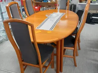 Skovby  Kirsebær bord og 6 stole 