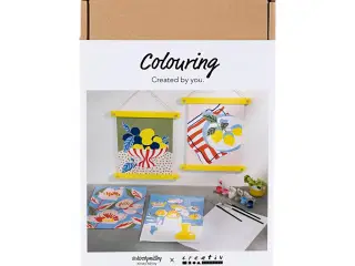DIY Kit Farvelægning, Paint by numbers, akrylmaling, 1 pk.