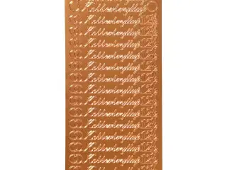 Kobberbryllup Stickers - Elegant Dekoration 10x23 cm