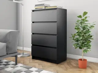Skænk 60x35x98,5 cm konstrueret træ sort