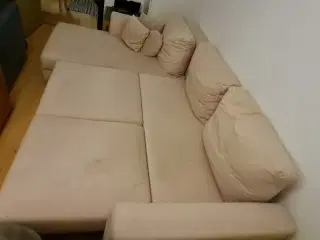 Brugt men solid sovesofa gives væk