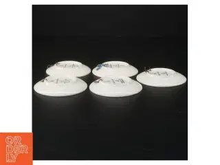 Små dekorative tallerkener med danske motiver (str. Ø. 8,5 cm) fra Aluminia