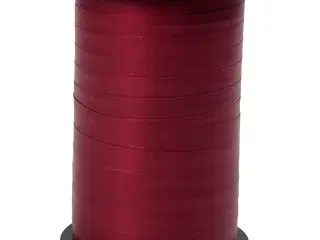 Matte gavebånd i mørk rød - 10 mm, 250 m rulle