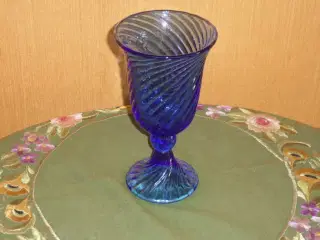 Blå glasvase