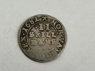 2 Skilling 1681 - Slidt