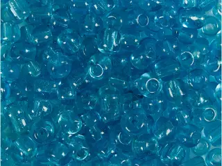 Rocaiperler, diam. 4 mm, str. 6/0, hulstr. 0,9-1,2 mm, turkis klar, 25g/ 1 pk.
