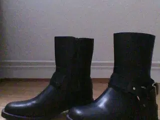 Sorte læder støvler