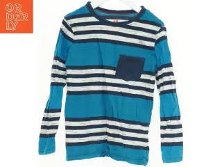 Langærmet stribet bluse med lomme fra H&M (str. 128)