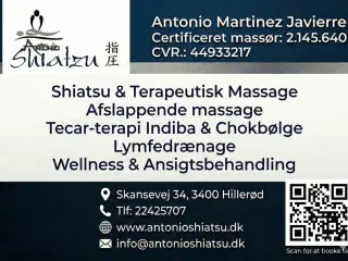 Professionel Shiatsu & Massage i Hillerød
