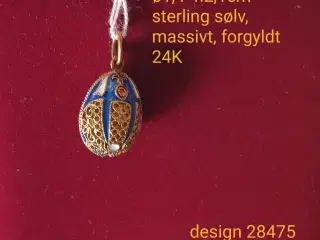Vedhæng i sterlingsølv 925 i Fabergé stil