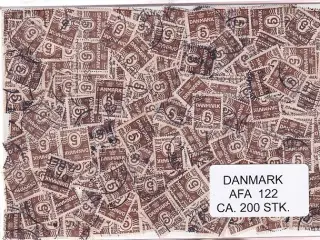 Danmark 200 stk Afa 122 Stemplet/ustemplet.