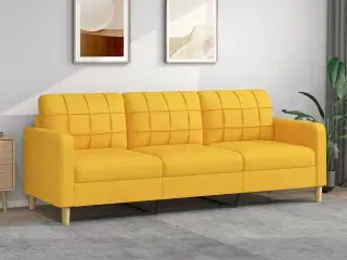 3-personers sofa 210 cm stof lysegul