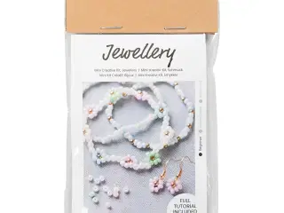 Mini DIY Kit Smykker, Elastikarmbånd og ørering, 1 pk.