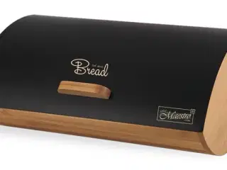 Brødkasse Maestro MR-1775 – bambus og sort metal