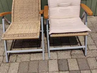 2 stk. Positionsstole med hynder