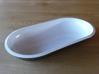 FAD / SKÅL - hvid plast indvendig - grå udvendig