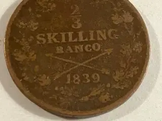 2/3 Skiling 1839 Sverige