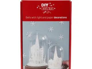 Materialesæt til juleklokker med pynt, 2 stk.