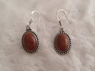 Flotte 925 sterlingsølv guldsten øreringe