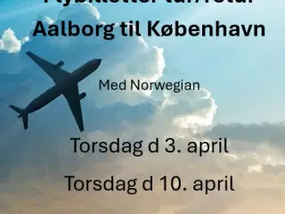 Flybilletter tur/retur Aalborg - København