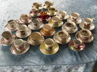 En mindre samling mokka kopper - Nedsat
