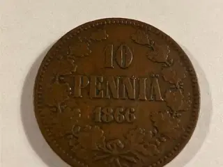 10 Pennia 1866 Finland