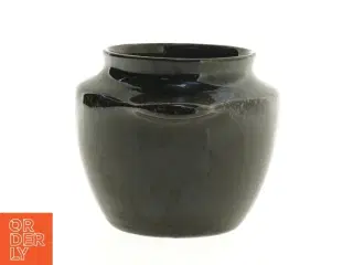 Keramik krukke med låg (str. 13 x 14 x 11 cm)