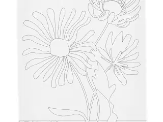 Malerlærred med print, Store blomster, D: 1,6 cm, str. 24x30 cm, 360 g, 1 stk.