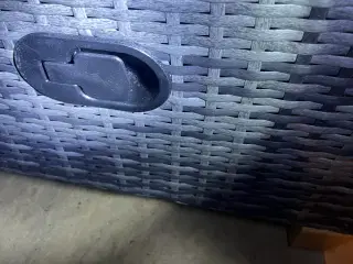 2 stk Rattan - lænestol med  fodstøtte