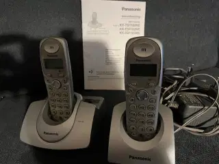 Panasonic trådløs telefoner, med div ledninger..
