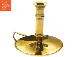 Antik messing lysestage (str. 15 cm)