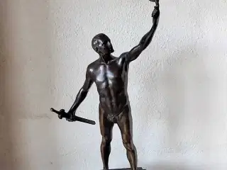 Bronzefigur, Paul Ludwig Kowalczewski (1865-1910) 