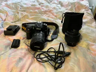 Nikon D7100 spejlrefleks + 18-200mm & 50mm linser