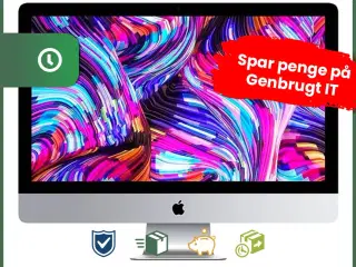 27" Apple iMac 5K - Intel i5 8500 3,0GHz 1TB Fusion drive 8GB (2019) - Grade A - stationær computer