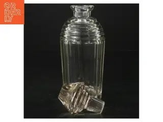 Glas karaffel med stopper (str. H. 21,5 cm)