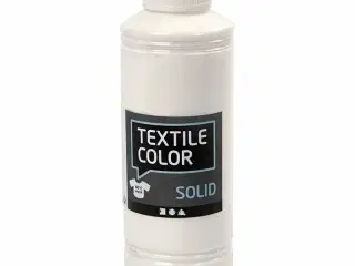 Textile Solid Hvid Tekstilmaling 250ml - Dækkende Kvalitet