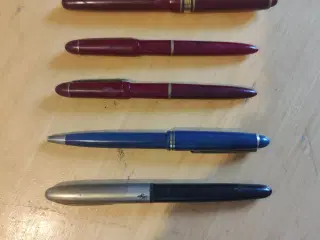 Gamle fyldepenne og kuglepenne