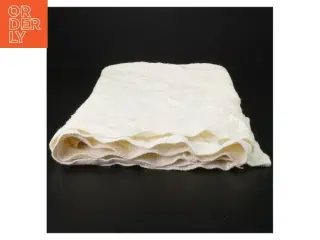 Hvid strikket babytæppe (str. 85 x 75 cm)