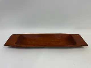 Retro aflangt teak fad