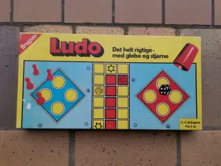 Gammelt Retro Ludo Brætspil med Brugsen Logo