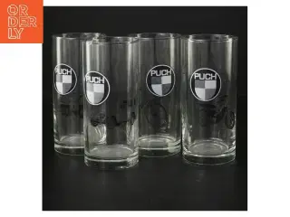 4 glas med Puch-logo fra Puch (str. Ø 6,5x13 cm)
