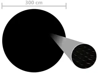 Poolovertræk 300 cm PE sort