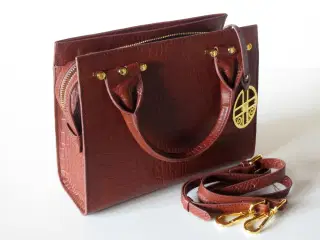 Rødbrun håndtaske